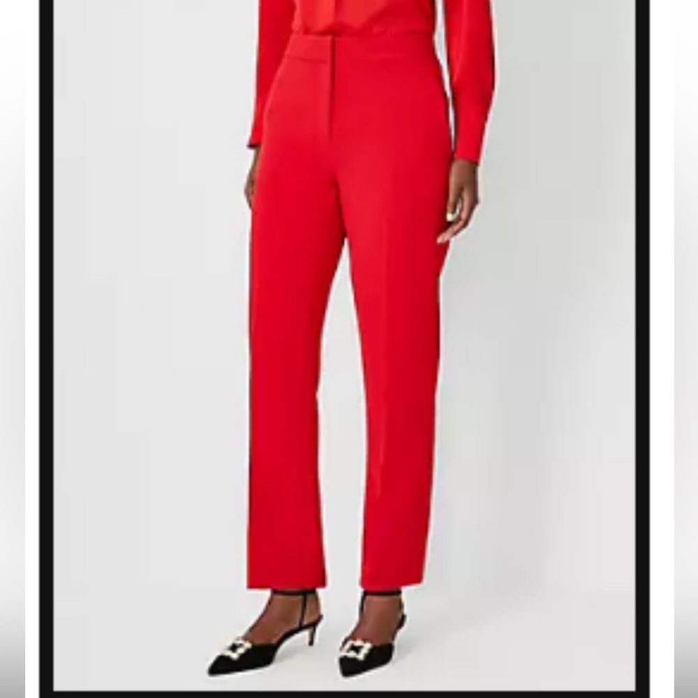 Ann Taylor High Rise Pencil Pant - fluid crepe size 4P